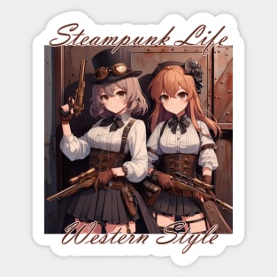Steampunk Life - Western Style Sticker